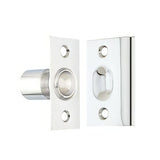 Emtek 8802US4 8802US 2-1/8" Height Solid Brass Ball Catch With Strike and Screws Satin Brass