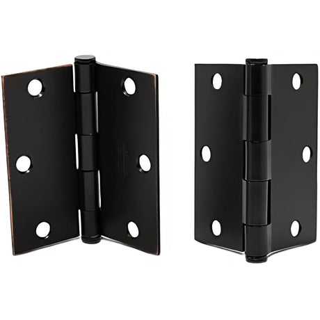 Emtek 91013US10B 91013US 3.5" x 3.5" Square Corner Plain Bearing Mortise Hinge - Pair Oil Rubbed Bronze