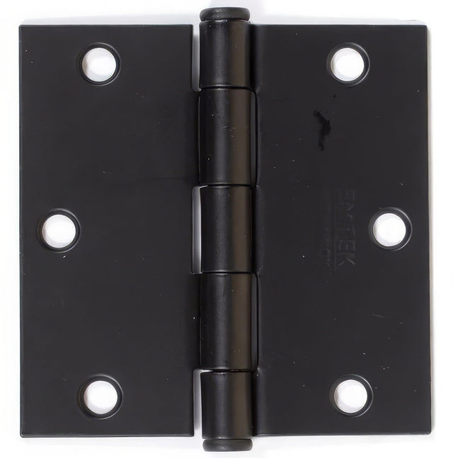 Emtek 91013US19 91013US 3.5" x 3.5" Square Corner Plain Bearing Mortise Hinge - Pair Flat Black