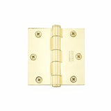 Emtek 91013US4 91013US 3.5" x 3.5" Square Corner Plain Bearing Mortise Hinge - Pair Satin Brass