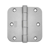 Emtek 92033US3 92033US 3-1/2" x 3-1/2" Plated Steel Heavy Duty 5/8" Radius Round Corner Plain Bearing Hinges - Pair Polished Brass