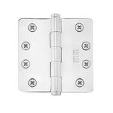 Emtek 92034US15A 92034US 4" x 4" Plated Steel Heavy Duty 5/8" Radius Round Corner Plain Bearing Hinges - Pair Pewter