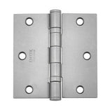 Emtek 94013US14 94013US 3-1/2" x 3-1/2" Plated Steel Heavy Duty Square Corner Ball Bearing Hinges - Pair Polished Nickel