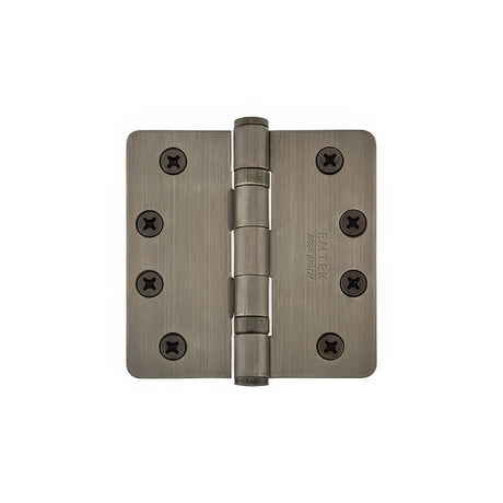 Emtek 94013US15A 94013US 3-1/2" x 3-1/2" Plated Steel Heavy Duty Square Corner Ball Bearing Hinges - Pair Pewter