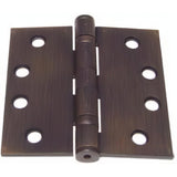 Emtek 94015US15A 4.5" x 4.5" Square Corner Ball Bearing Mortise Hinge - Pair Pewter