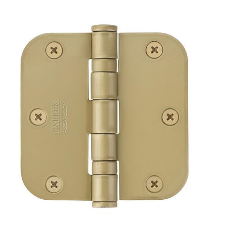 Emtek 94033TWB 3.5" x 3.5" Ball Bearing 5/8" Radius Corners Mortise Hinge - Pair Tumbled White Bronze