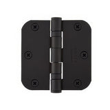 Emtek 94033US19 3.5" x 3.5" Ball Bearing 5/8" Radius Corners Mortise Hinge - Pair Flat Black