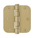Emtek 94033US4 3.5" x 3.5" Ball Bearing 5/8" Radius Corners Mortise Hinge - Pair Satin Brass