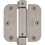 Emtek 95033FB 3.5" x 3.5" Spring Mortise Hinge with 5/8" Radius Corners - Pair NRP Flat Black