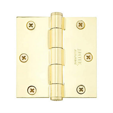 Emtek 96113US10B 3.5" x 3.5" Solid Brass Square Corner Plain Bearing Mortise Hinge - Pair Oil Rubbed Bronze