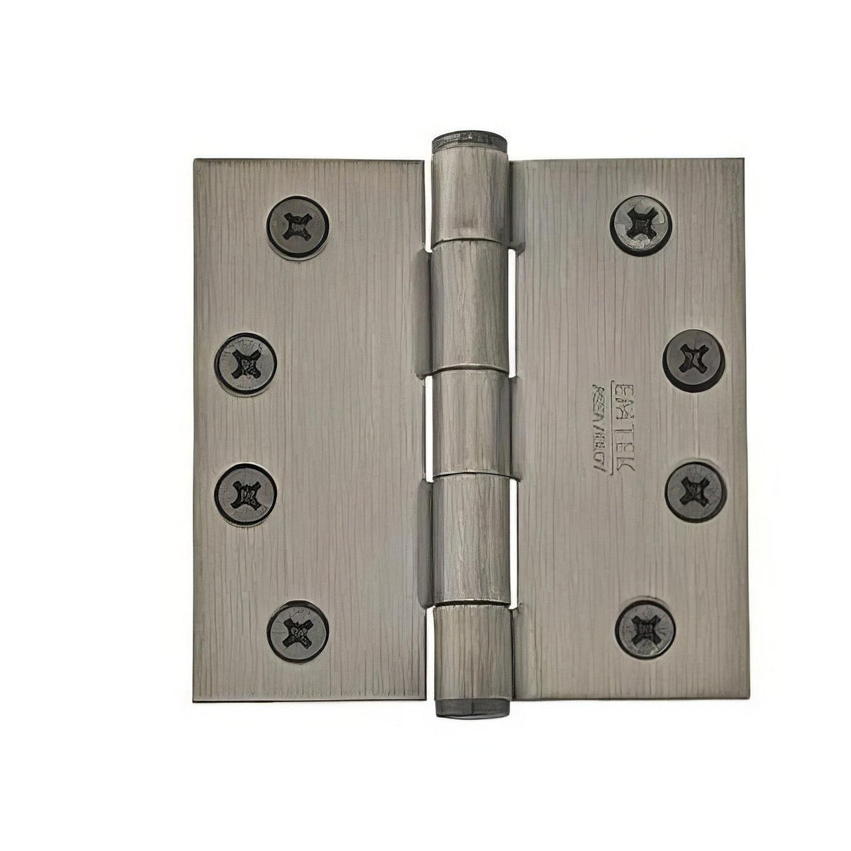 Emtek 96114US19 4" x 4" Solid Brass Residential Duty Square Corner Hinges - Pair Flat Black