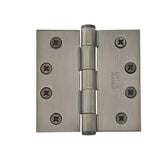 Emtek 96114US19 4" x 4" Solid Brass Residential Duty Square Corner Hinges - Pair Flat Black