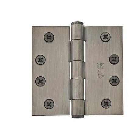 Emtek 96114US19 4" x 4" Solid Brass Residential Duty Square Corner Hinges - Pair Flat Black