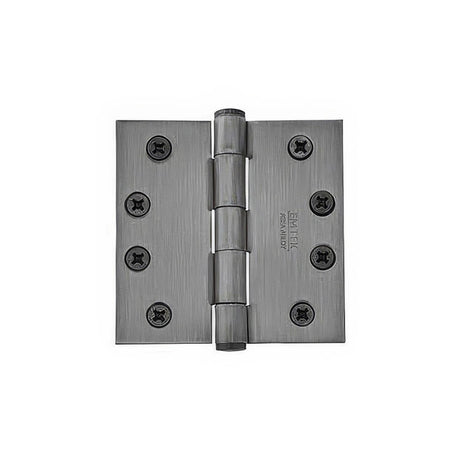 Emtek 96214US3 4" x 4" Solid Brass Square Corner Plain Bearing Mortise Hinge - Pair Lifetime Polished Brass