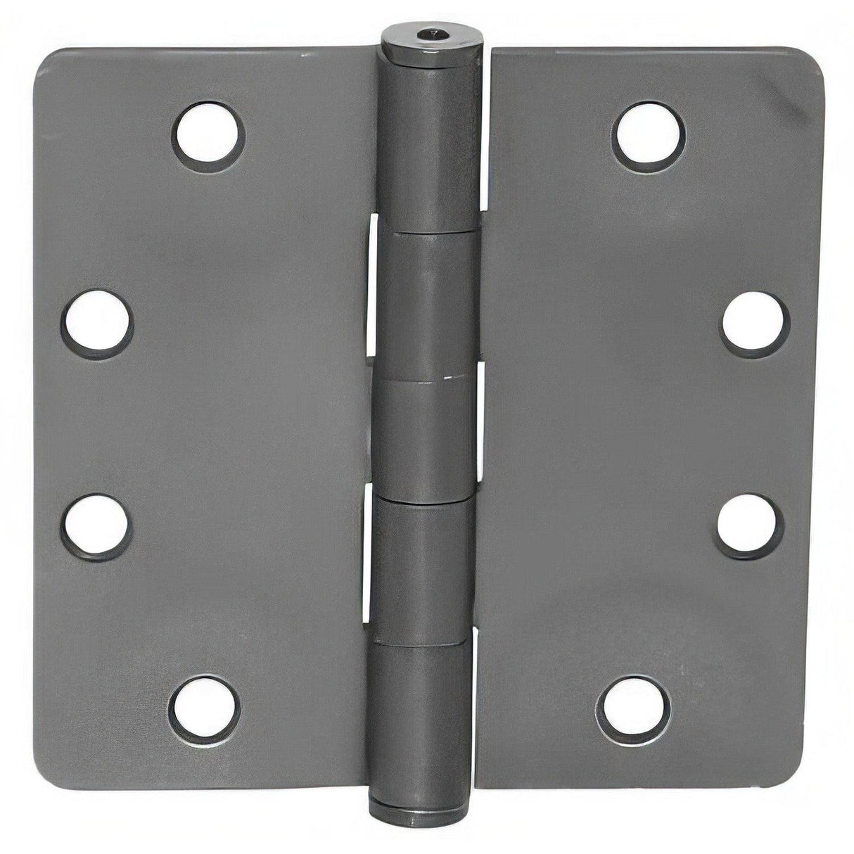 Emtek 96224US15A 4" x 4" Solid Brass 1/4" Radius Corner Plain Bearing Mortise Hinge - Pair Pewter