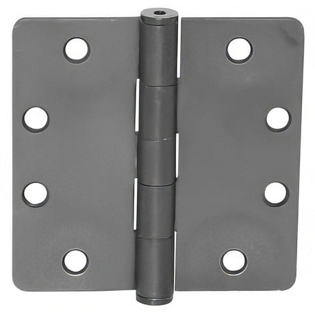 Emtek 96224US15A 4" x 4" Solid Brass 1/4" Radius Corner Plain Bearing Mortise Hinge - Pair Pewter