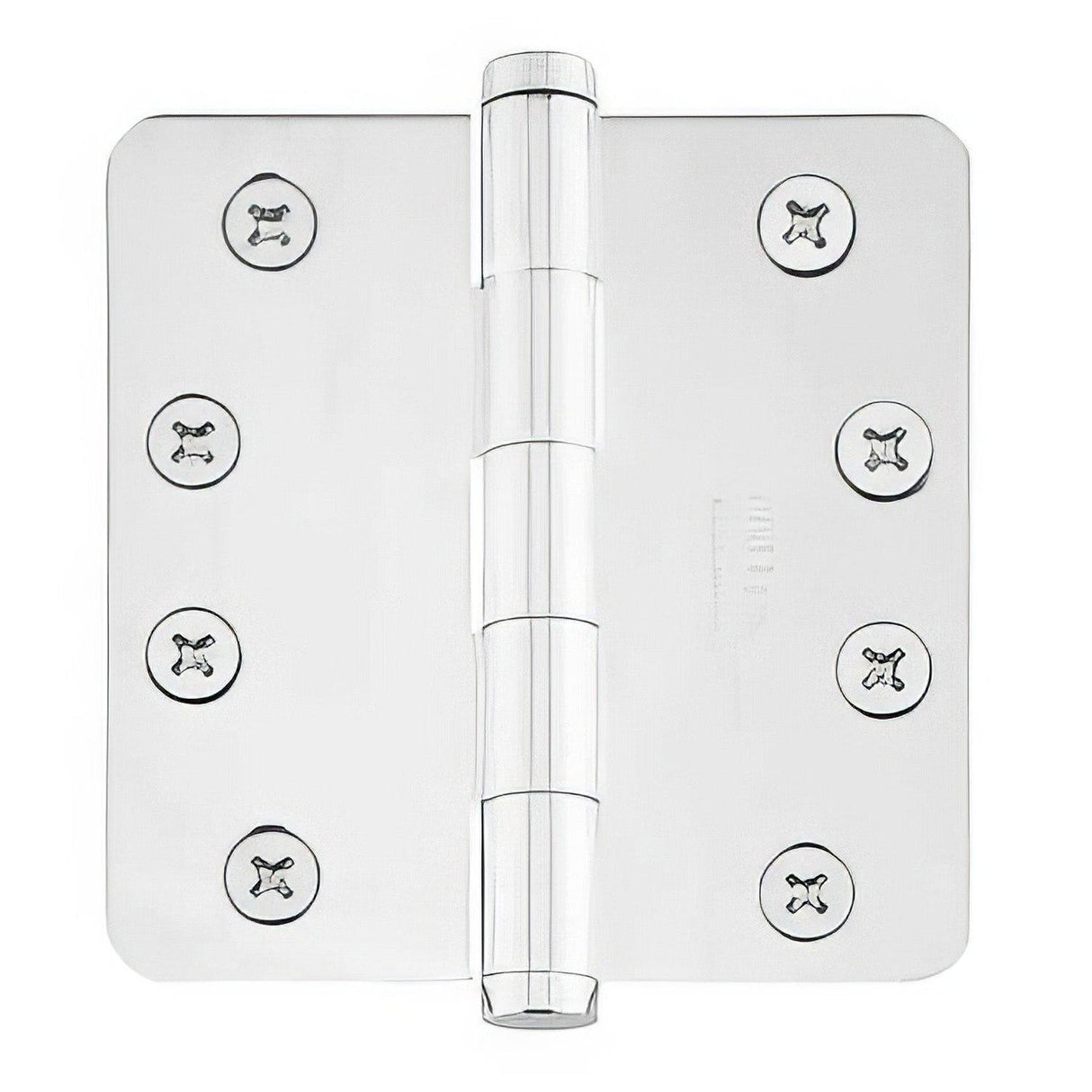 Emtek 96224US7 4" x 4" Solid Brass 1/4" Radius Corner Plain Bearing Mortise Hinge - Pair French Antique
