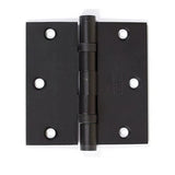 Emtek 96413US19 96413 3.5" x 3.5" Solid Brass Square Corner Ball Bearing Mortise Hinge - Pair Flat Black