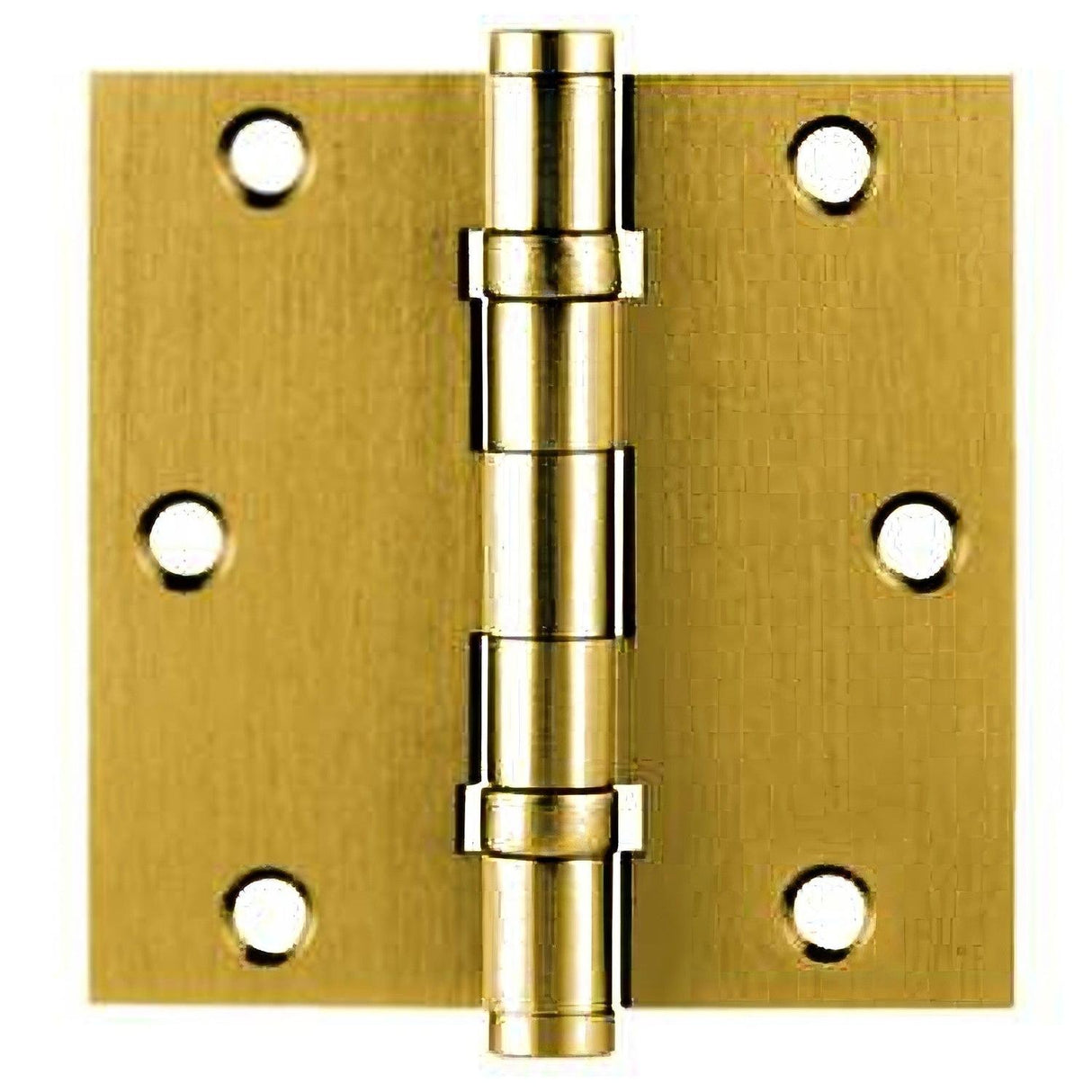 Emtek 96413US4 96413 3.5" x 3.5" Solid Brass Square Corner Ball Bearing Mortise Hinge - Pair Satin Brass