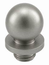 Emtek 97204US15A 7/16" Diameter Solid Brass Ball Tip Finial for 4" Residential Duty Hinges Pewter
