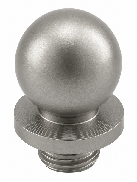 Emtek 97204US15A 7/16" Diameter Solid Brass Ball Tip Finial for 4" Residential Duty Hinges Pewter