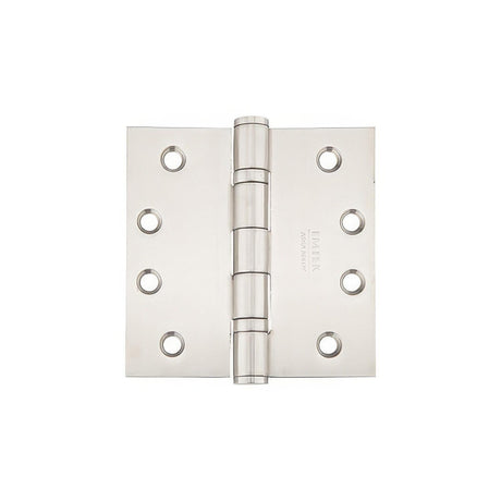 Emtek 9841432DSS 4" x 4" Heavy Duty Square Corner Ball Bearing Door Hinge - Pair