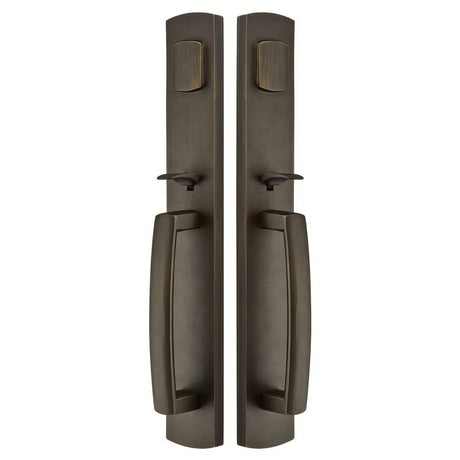 Emtek 454929MB medium bronze double cylinder handleset