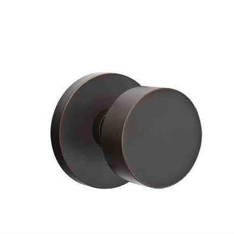 Emtek C5109ROUUS10B Knob 2-3/8" Backset Passage with Disk Rose with CF Mechanism for 1-3/8" to 1-3/4" Door - Reversible Oil Rubbed Bronze