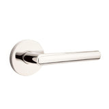 Emtek C5109STUUS14 C5109STUUS Stuttgart Lever 2-3/8" Backset Passage with Disk Rose and CF Mechanism Polished Nickel Lifetime