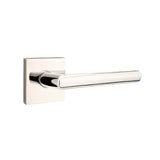 Emtek C5110STUUS14 C5110STUUS Stuttgart Lever 2-3/8" Backset Passage with Square Rose and CF Mechanism Polished Nickel Lifetime
