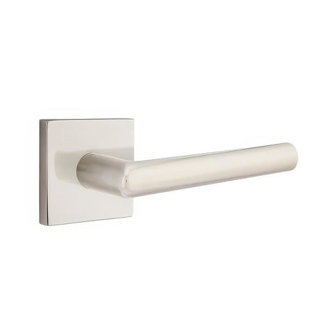 Emtek C5110STUUS15 C5110STUUS Stuttgart Lever 2-3/8" Backset Passage with Square Rose and CF Mechanism Satin Nickel