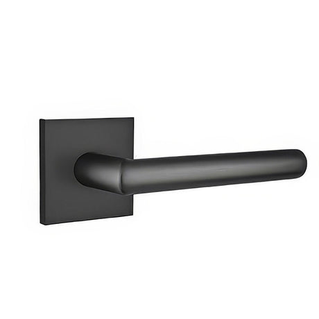 Emtek C5110STUUS19 C5110STUUS Stuttgart Lever 2-3/8" Backset Passage with Square Rose and CF Mechanism Flat Black