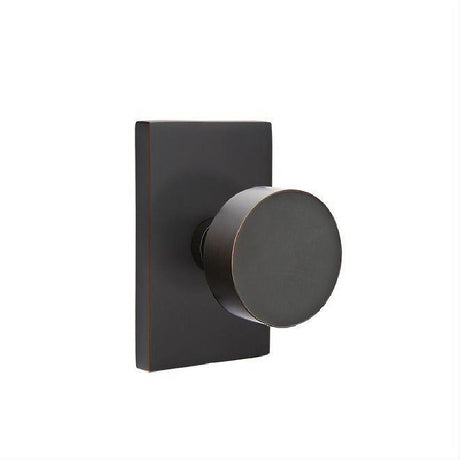 Emtek C5112ROUUS10B C5112ROUUS Knob Passage with Modern Rectangular Rose Oil Rubbed Bronze