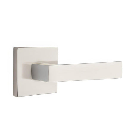 Emtek C5210STUUS19 C5210STUUS Stuttgart Lever 2-3/8" Backset Privacy with Square Rose and CF Mechanism Flat Black
