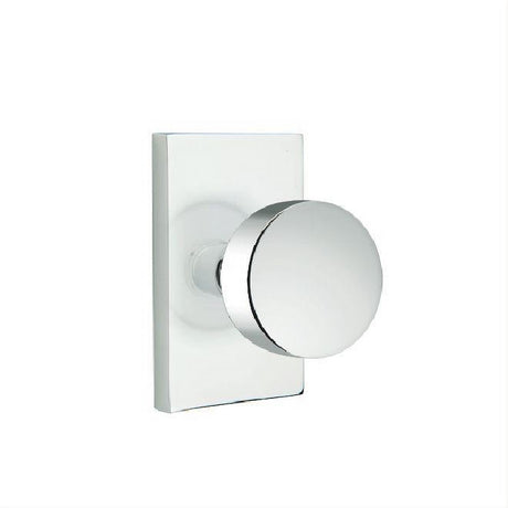 Emtek C5212ROUUS26 C5212ROUUS Knob Privacy with Modern Rectangular Rose Polished Chrome