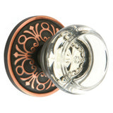Emtek C8200GTUS10B C8200GT Georgetown Crystal Privacy Door Knob with Brass Rosette and the CF Mechanism Oil Rubbed Bronze