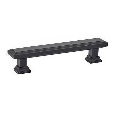 Emtek 86302US19 flat black rectangular cabinet pull