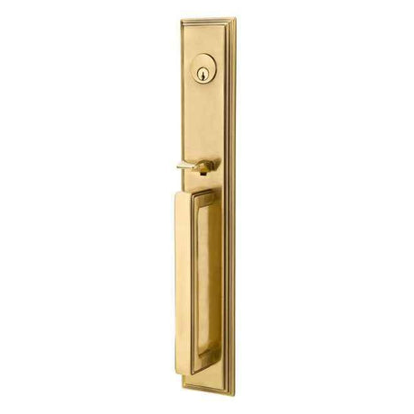 Emtek Knob 2-3/8" and 2-3/4" Backset Single Cylinder Melrose Tubular Handleset - Reversible in French Antique Brass