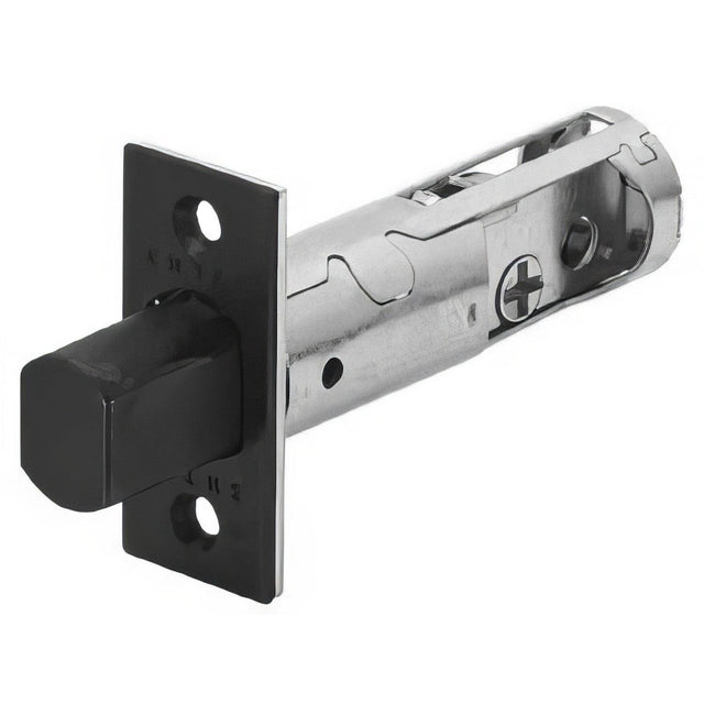 Emtek LC4-DBLCH237R-F Deadbolt Latch with 2-3/8 Backset and Radius Corners for Products Flat Black