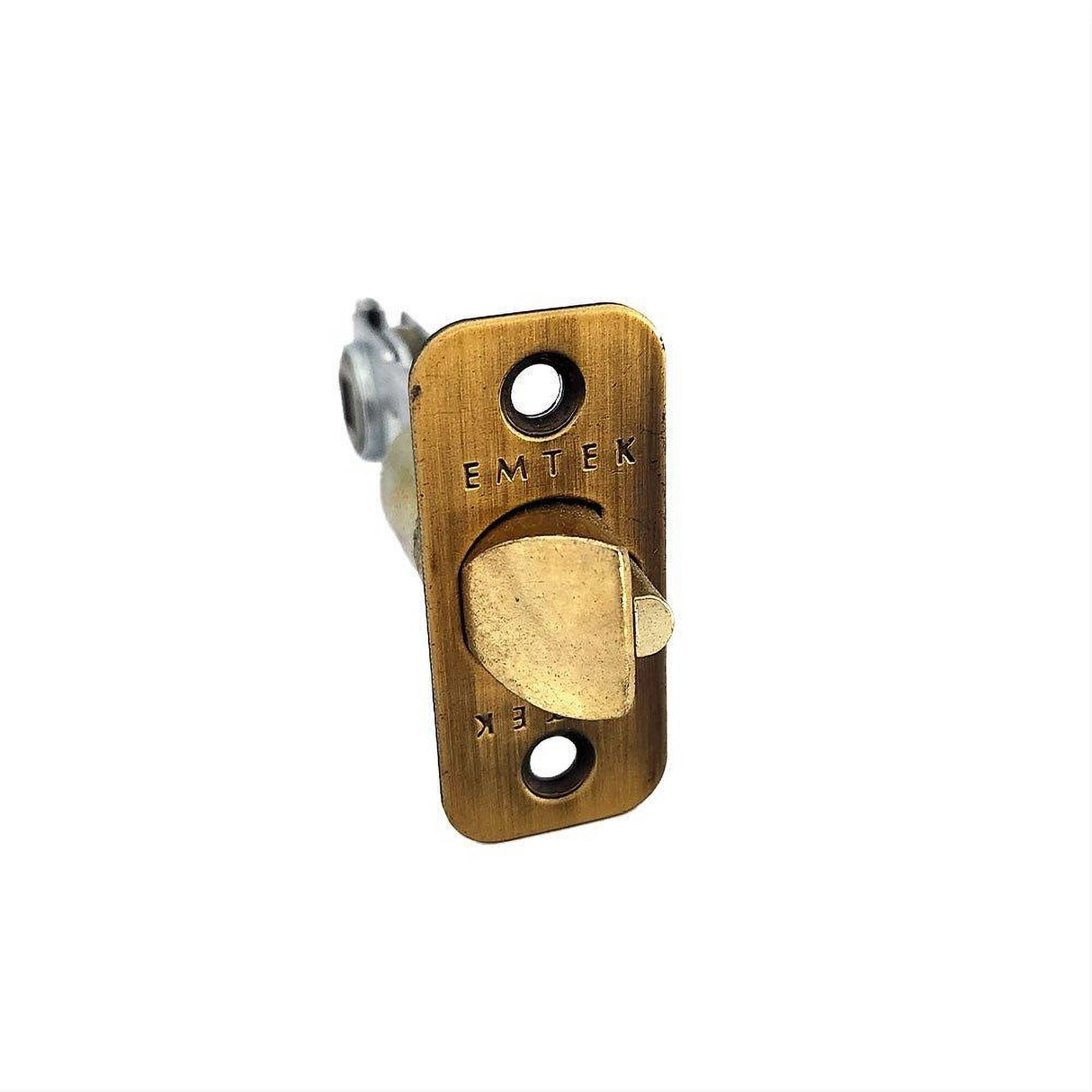 Emtek LC4-DLB275R-US7 in Lever or Knob 2-3/4" Backset 1/4" Radius Corner Deadlatch French Antique Brass
