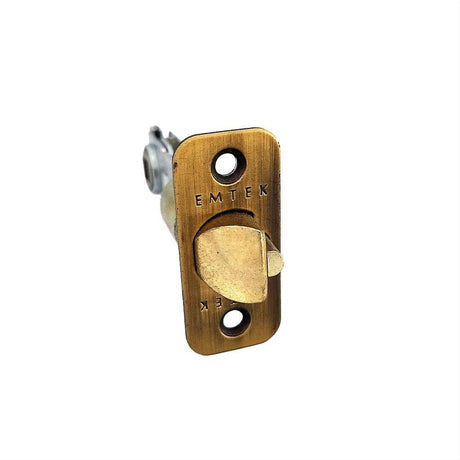 Emtek LC4-DLB275R-US7 in Lever or Knob 2-3/4" Backset 1/4" Radius Corner Deadlatch French Antique Brass