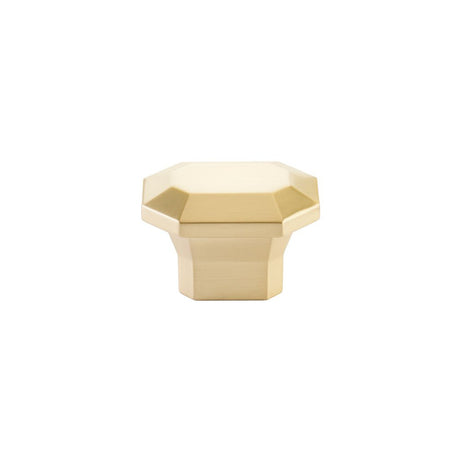 Emtek Rectangular 1-3/8" x 2" Cabinet Knob in Satin Brass