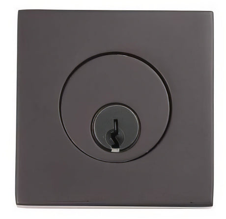 Emtek 8468US19 flat black single cylinder deadbolt