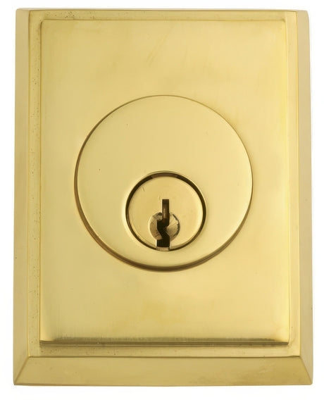Emtek 8468US3 polished brass single cylinder deadbolt