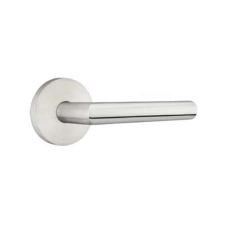 Emtek S10002STTSSLH Stuttgart Lever Left Hand 2-3/8" Backset Passage with Disk Rose Brushed Stainless Steel Finish