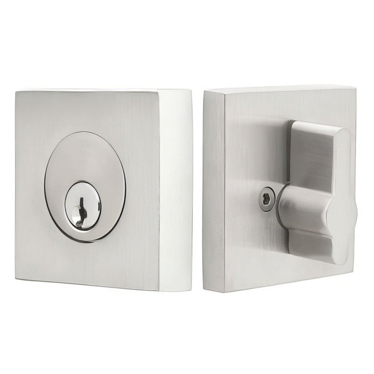 Emtek S50003SS Square Single Cylinder Stainless Steel Deadbolt