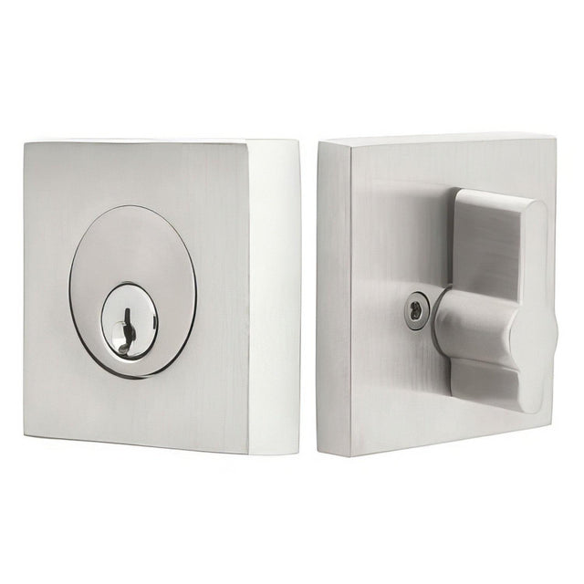 Emtek S50003SS Square Single Cylinder Stainless Steel Deadbolt