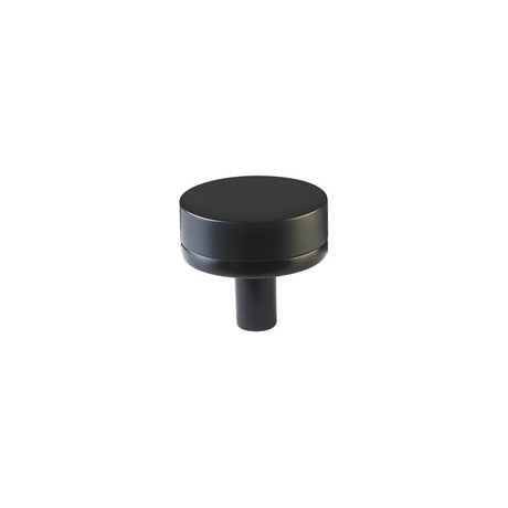 Emtek Stem with Knurled Knob Select Cabinet Knob in Flat Black