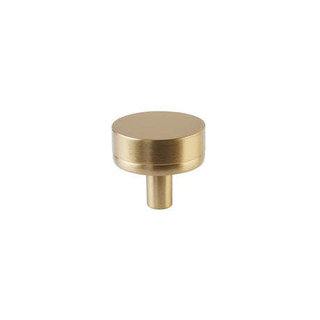 Emtek Stem with Knurled Knob Select Cabinet Knob in Satin Brass