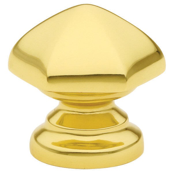 Emtek 86119US3 Hexagon 1-1/8" Solid Brass Cabinet Knob Polished Brass